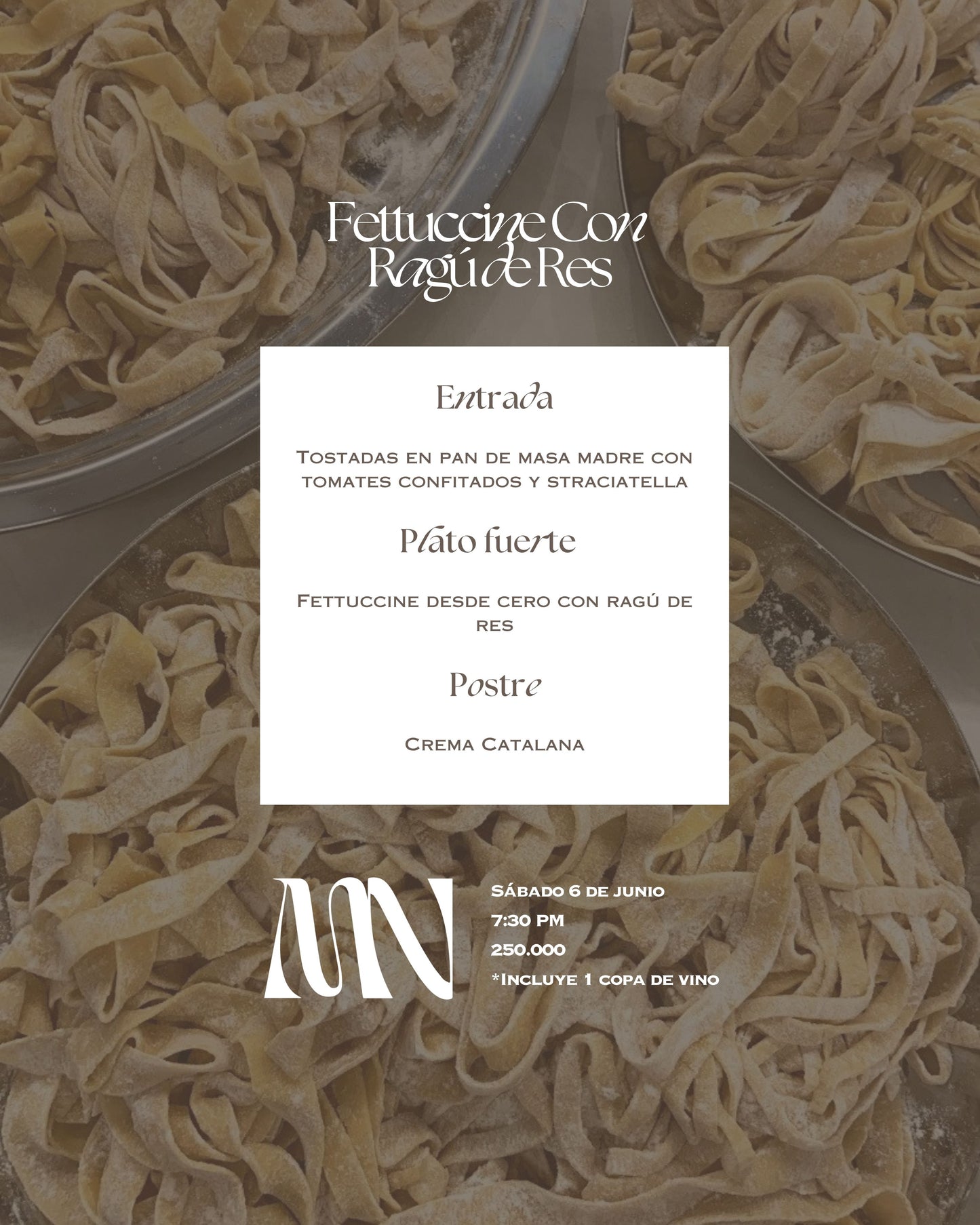 Fettuccine desde cero con ragú de res - Sábado 6 de junio