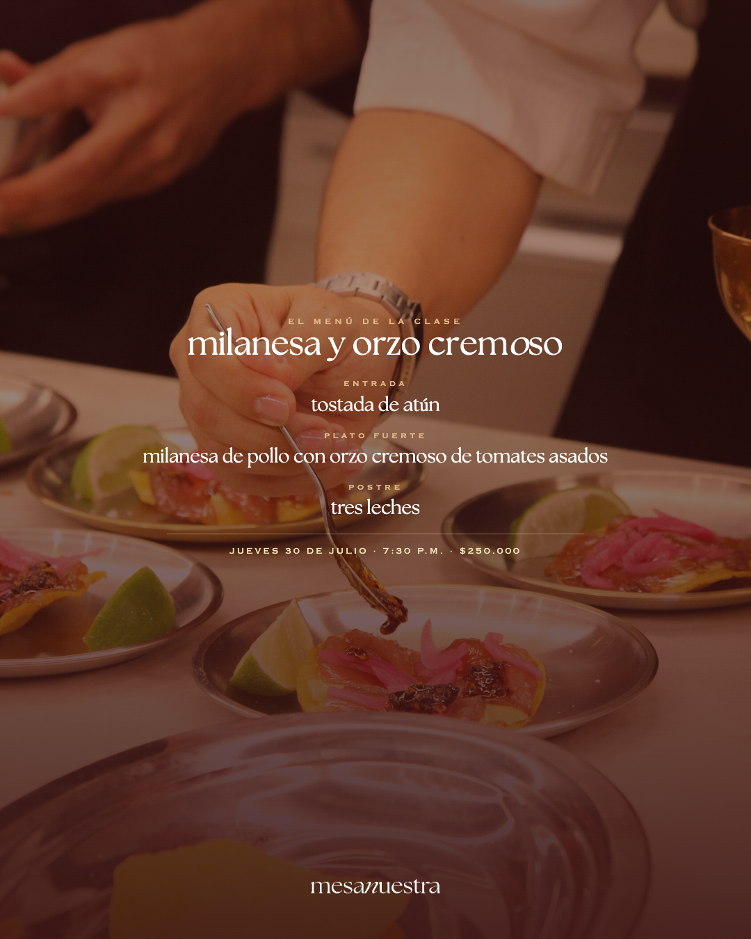 Milanesa & Orzo Cremoso - Jueves 30 de Julio