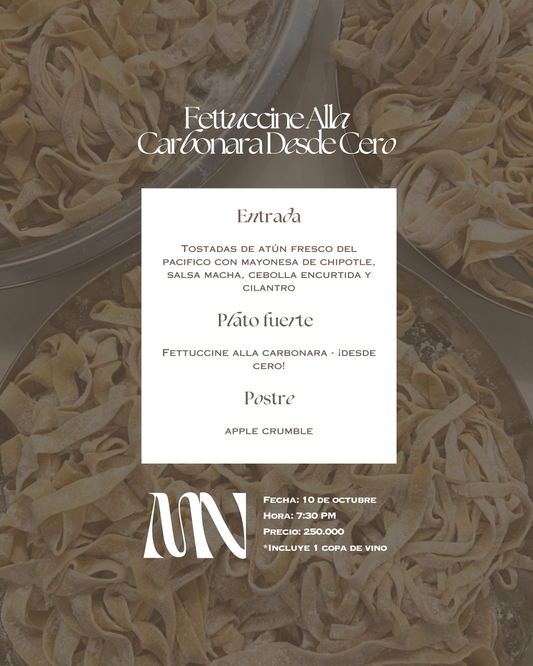 Fettuccine alla carbonara - viernes 10 de octubre