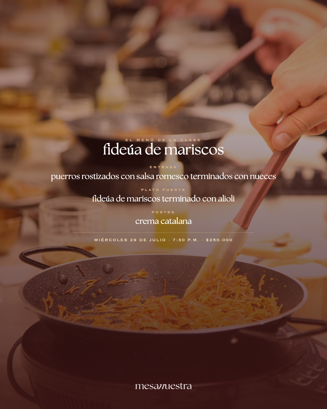 Fideúa de Mariscos - Miércoles 29 de Julio